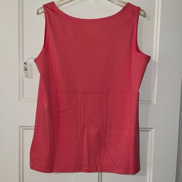 Talbots NWT Sleeveless Stretch Weekend Tank Cotton Blend Size 1X (14W-16W) - Picture 2 of 5